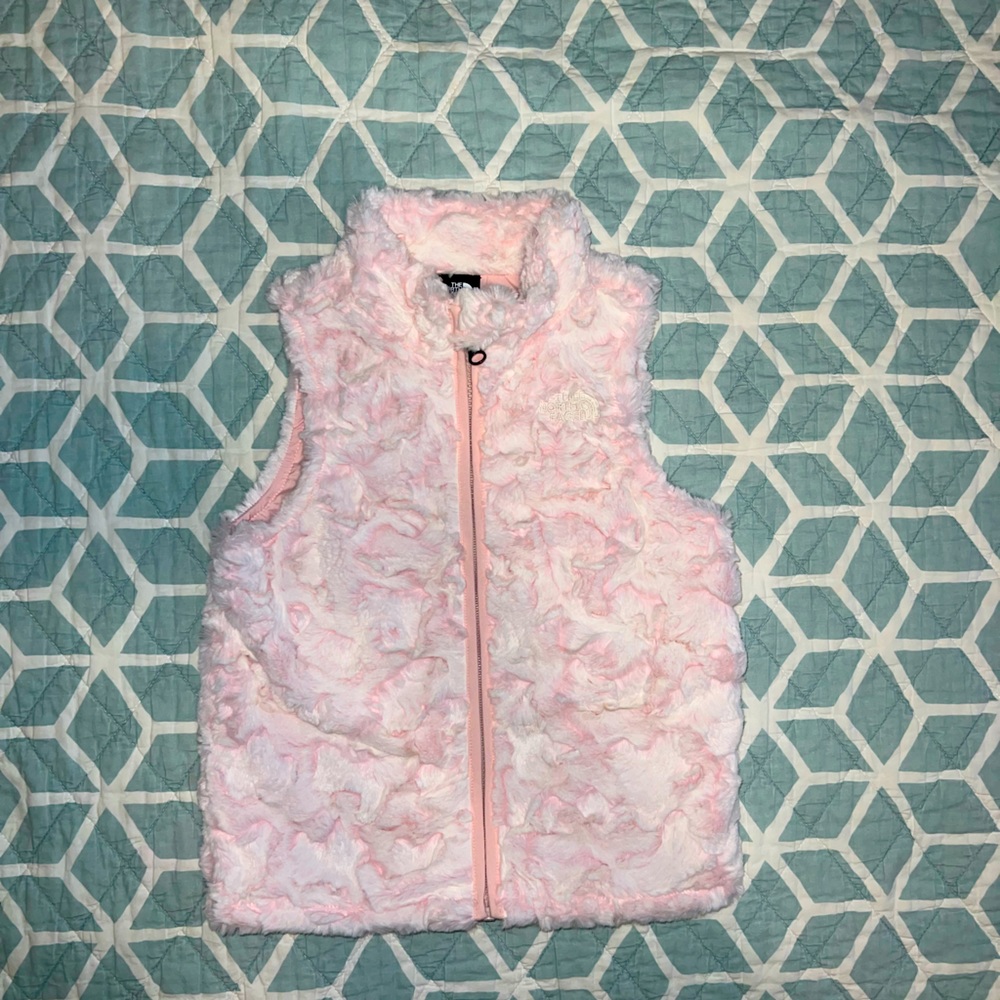 The NorthFace Swirl Vest pink nwot 5T